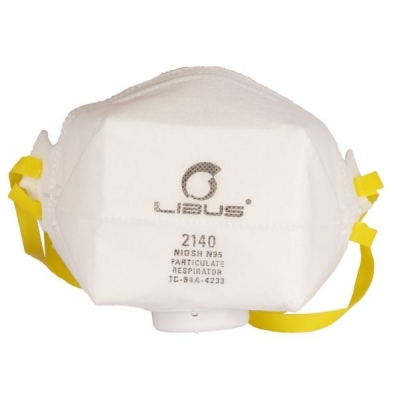 Respirador Libus Plegable N95 2140C para Polvos, Humos y Neblinas con Vlvula