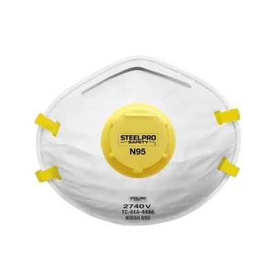 Respirador STEELPRO 2740 N95 con Vlvula para Polvos, Humos y Neblinas